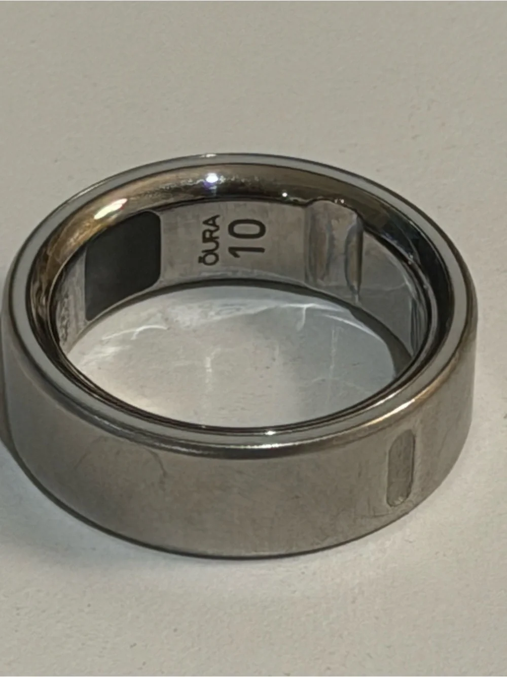 Oura ring gen 4- brushed silver, size 10